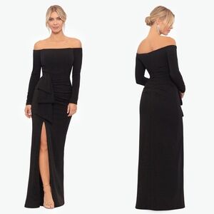 NWT Xscape Black Long Sleeve Dress